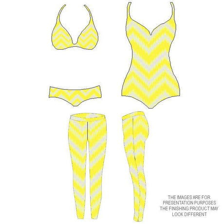 P - SPT10 - 05 | chevron, wave, Printed Spandex - Spandexbyyard