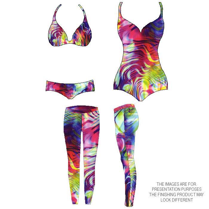 P - SPT107 | abstract, painting, rainbow, multi - color, Printed Spandex - Spandexbyyard
