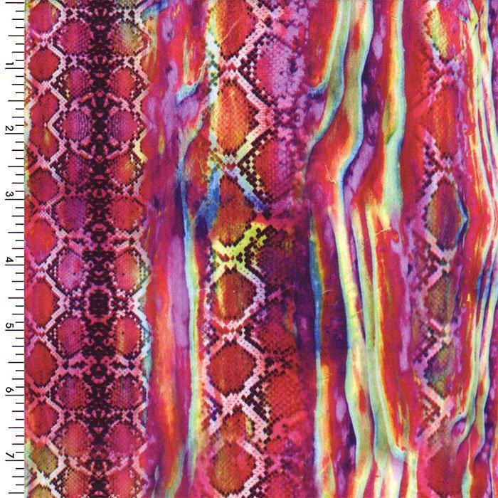 P - SPT17 - 03 | rainbow, abstract, multi - color, Printed Spandex - Spandexbyyard