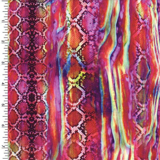 P - SPT17 - 03 | rainbow, abstract, multi - color, Printed Spandex - Spandexbyyard
