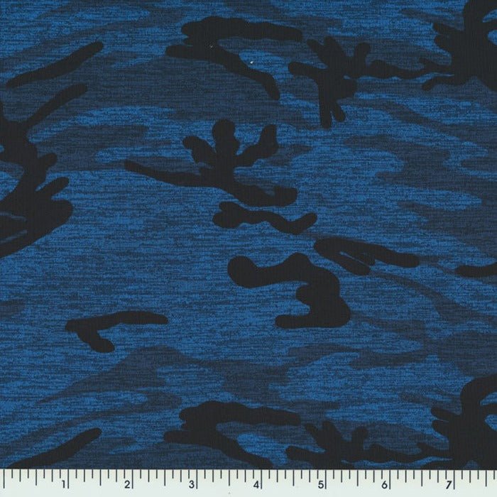 P - X7 - 88254 - 1001 Midnight Blue - Printed Spandex Perfotek Ocean Max - Dri Microblok - Spandexbyyard