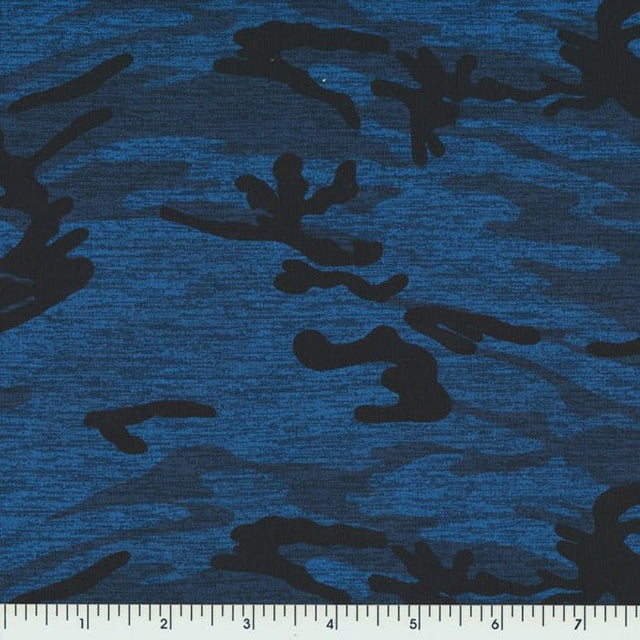 P - X7 - 88254 - 1001 Midnight Blue - Printed Spandex Perfotek Ocean Max - Dri Microblok - Spandexbyyard