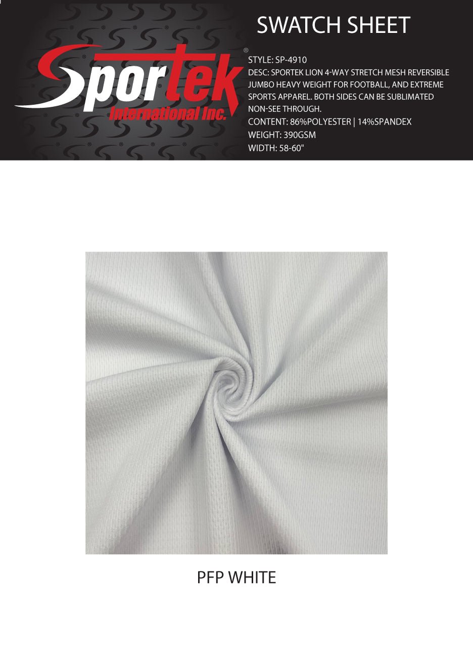 SP-4910 Sportek Lion 4-way Stretch Mesh Reversible Jumbo