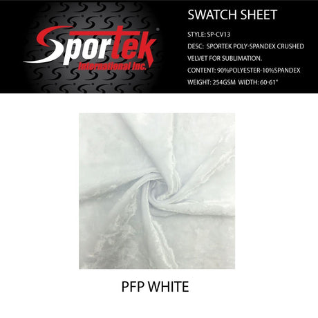SP - CV13 Sportek Poly - Spandex Crushed Velvet for Sublimation. - Spandexbyyard