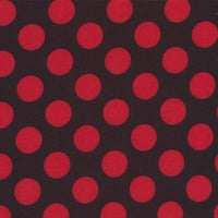 SP-DOT- Black/Red | red, Printed SpandexSpandex, Poly & Nylon Spandex Tricot PrintsSpandexByYard/SportekSpandexbyyard