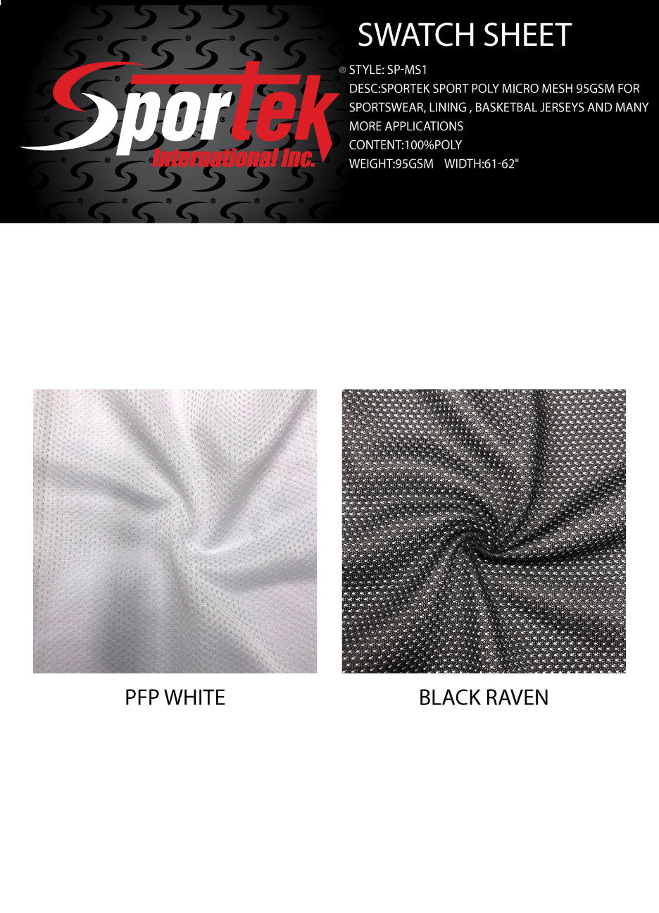 SP - MS1 | Sportek Sport Poly Micro Mesh 95 GSM For Sportswear, Lining - Spandexbyyard