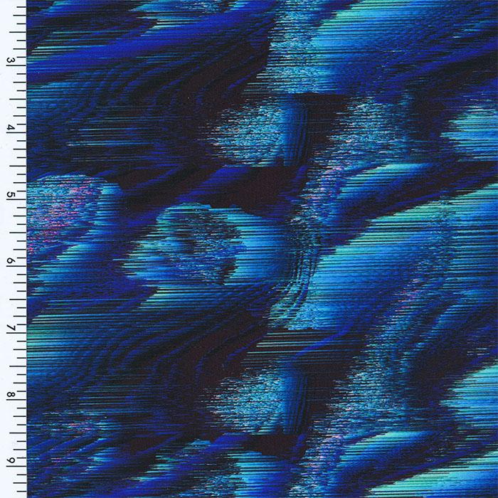 SP-NP2651 Digital Rush Blue Nylon Spandex Digitally Wet PrintSpandex, Wet PrintSpandexByYard/SportekSpandexbyyard