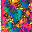 SP - NP2666 Fuchsia Yellow Blue Black Nylon Spandex Digitally Wet Print - Spandexbyyard