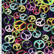 SP - NP2667 World Peace - Black Neon Multi Nylon Spandex Digitally Wet Print - Spandexbyyard
