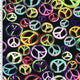 SP - NP2667 World Peace - Black Neon Multi Nylon Spandex Digitally Wet Print - Spandexbyyard