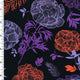SP - NP2669 Lovely Night Garden - Black Blue Red| Nylon Spandex Digitally Wet Print - Spandexbyyard