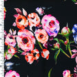 SP - NP2674 Happy Birthday Floral - Black Red Green Blue | Nylon Spandex Digitally Wet Print - Spandexbyyard