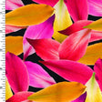 SP - NP2679 Love & Leaf - Fuchsia Orange Black | Nylon Spandex Digitally Wet Print - Spandexbyyard