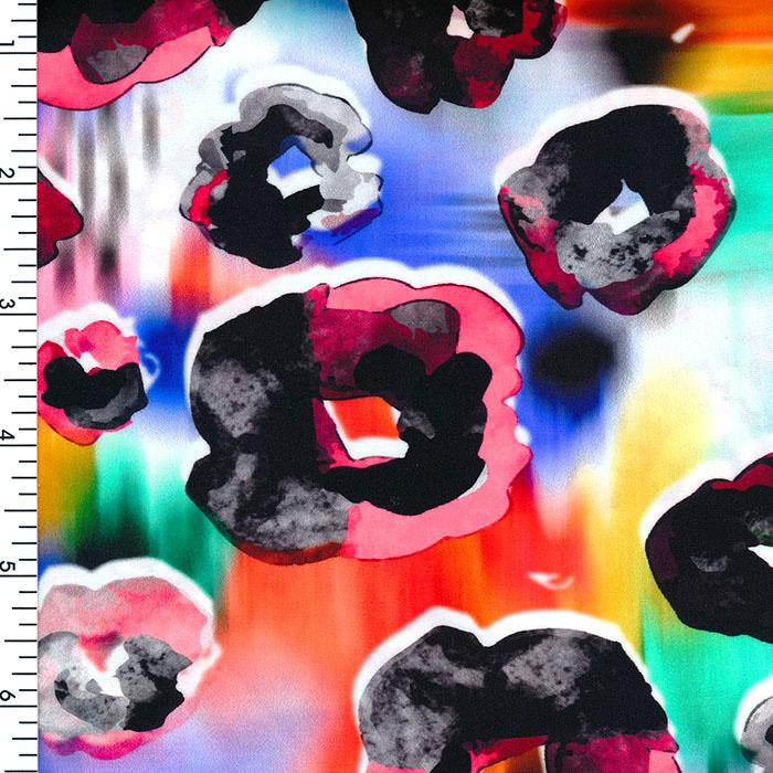 SP - NP2685 Life is Good Coral - Pink Blue Black Green Printed Spandex - Spandexbyyard