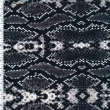 SP - NP2700 Grey Black White King Cobra Skin Nylon Spandex Digitally Wet Print - Spandexbyyard
