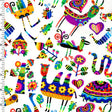 SP - NP2703 Colorful Zoo Nylon Spandex Digitally Wet Print - Spandexbyyard