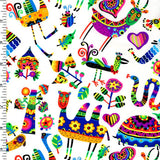 SP - NP2703 Colorful Zoo Nylon Spandex Digitally Wet Print - Spandexbyyard