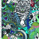 SP - NP2712 Tatoo Jungle Nylon Spandex Digitally Wet Print - Spandexbyyard