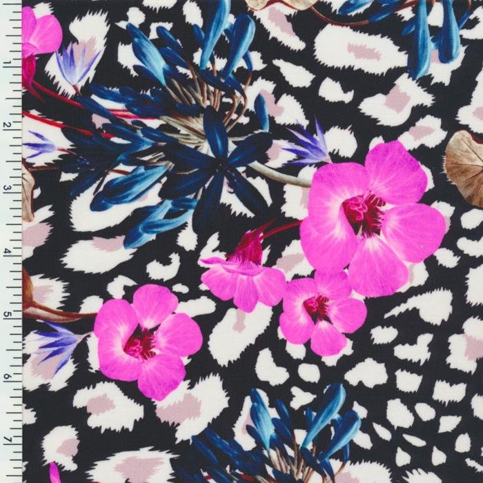 SP - NP2798 Wild Floral Nylon Spandex Digitally Wet Print - Spandexbyyard