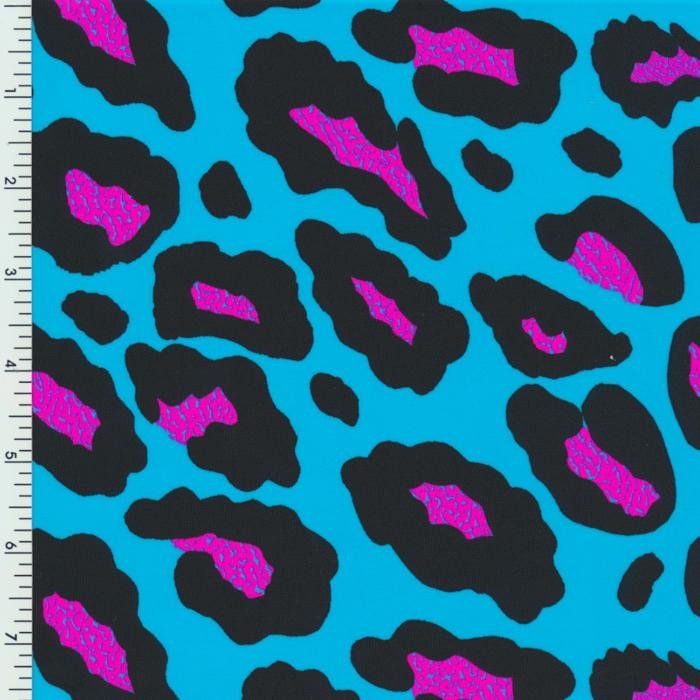SP - NP2800 Funny Spots Blue Nylon Spandex Digitally Wet Print - Spandexbyyard