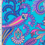 SP - NP2802 Shiraz Turq Nylon Spandex Digitally Wet Print - Spandexbyyard