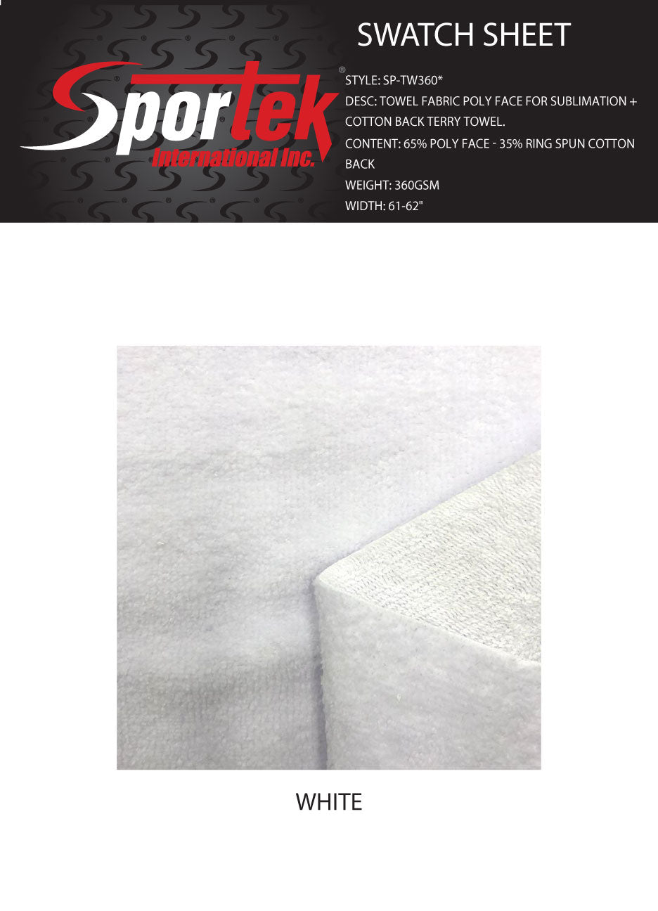 SP - TW360* Towel Fabric Poly Face For sublimation - Spandexbyyard
