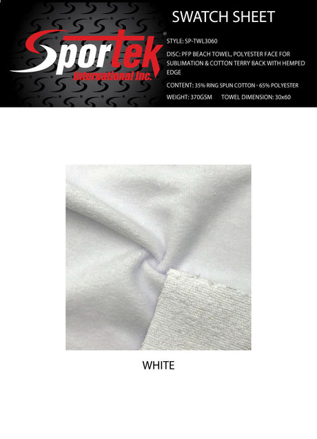 SP - TWL3060* | PFP Beach Towel | Polyester Face for Sublimation - Spandexbyyard