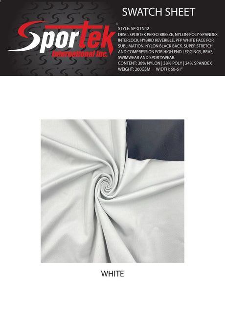 SP - XTN42 Sportek Perfo Breeze | Nylon - poly - spandex interlock | Hybrid Reversible - Spandexbyyard