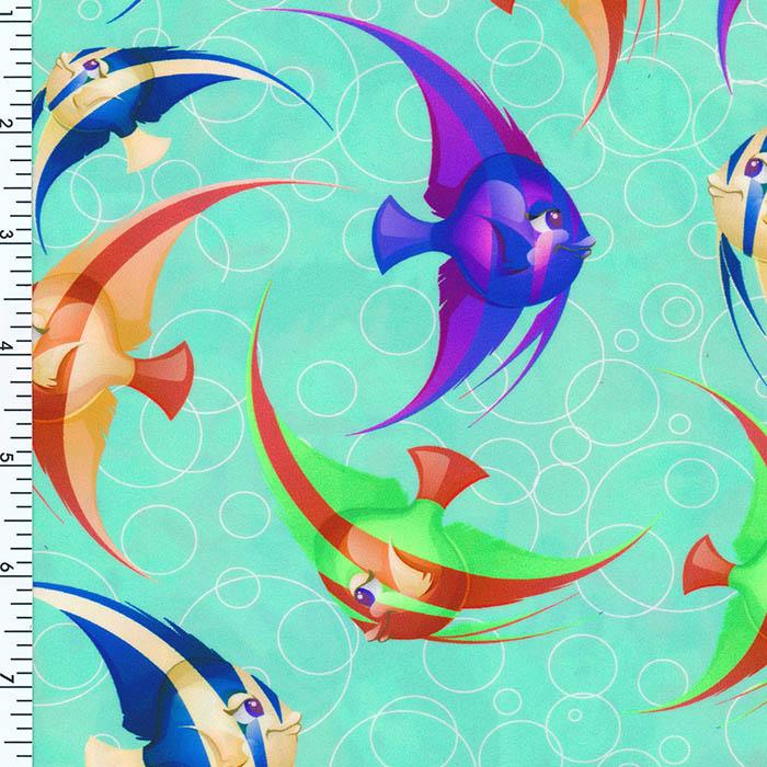 SP-NP2630 Fish & Fish Nylon Spandex Digitally Wet PrintSpandex, Wet PrintSpandexByYard/SportekSpandexbyyard