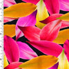SP-NP2679 Love & Leaf - Fuchsia Orange Black | Nylon Spandex Digitally Wet PrintSpandex, Wet PrintSpandexByYard/SportekSpandexbyyard