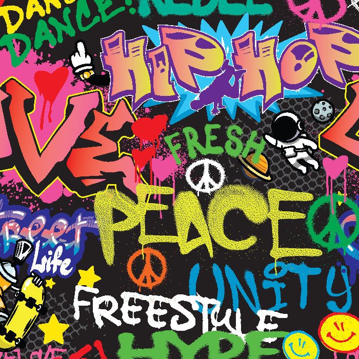 その他 GTA DESIGN SLIM FIT STRETCH FABRIC 46 Graffiti Spandex Fabric – Street Art Stretch Fabric | Spandexbyyard