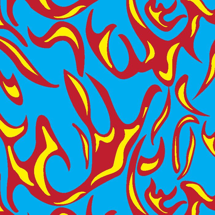 Flames Fire Pattern Printed Sublimation Spandex | Spandexbyyard