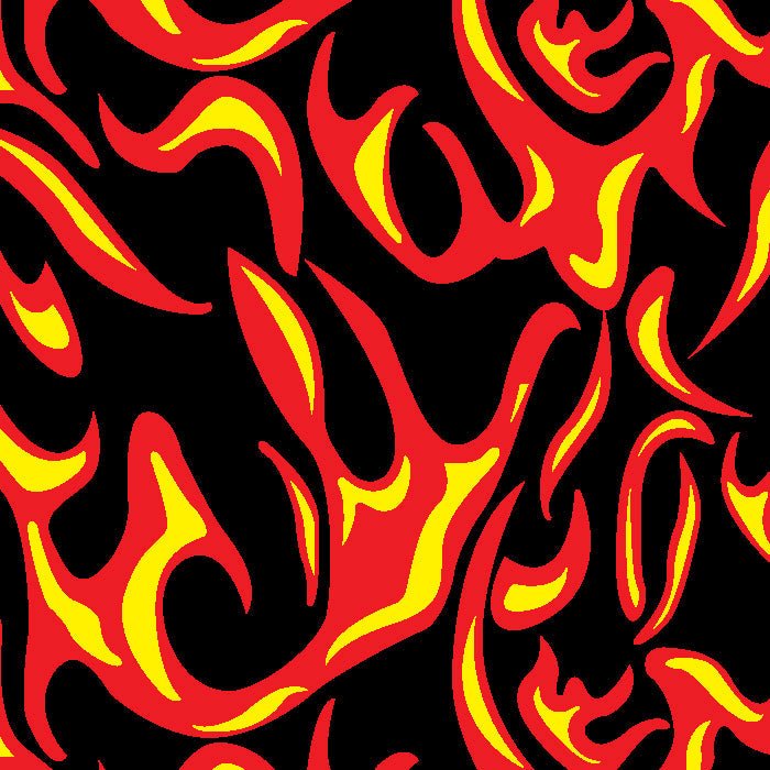 ポリヘル ファイヤーパターン Flames Fire Pattern Printed Sublimation Spandex | Spandexbyyard