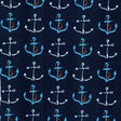 SPT08-01 printed spandex fabric with nautical anchor pattern for activewear and swimwear