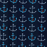 SPT08-01 printed spandex fabric with nautical anchor pattern for activewear and swimwear