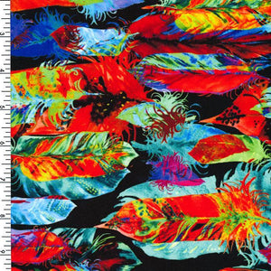 SPT192-1  feathers, rainbow, tropical