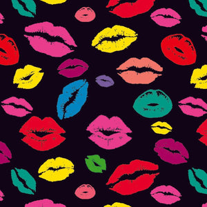 Trendy Patches Fabric – Pop Icons Pattern Stretch 