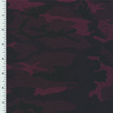 XL0011 Printed Spandex Tricot Promo print MAROON CAMO - Spandexbyyard