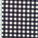 XL0028 Printed Spandex Tricot Promo print BLACK WHITE CHECKER - Spandexbyyard